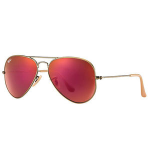 Ray-Ban Mirrored Matte Flash Red Aviator Oversized